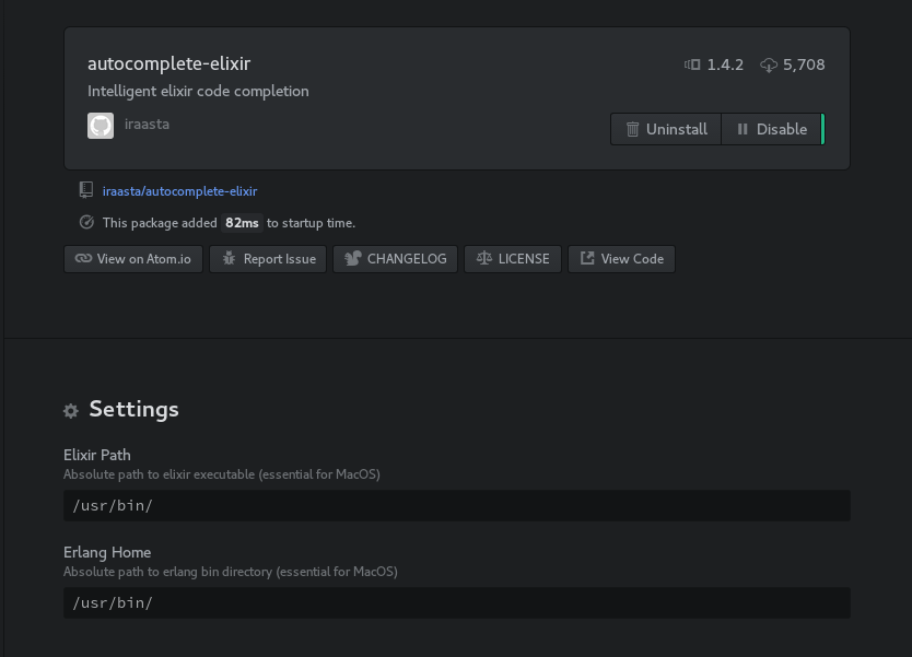 Elixir docs displayed