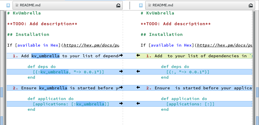 readme.md comparison